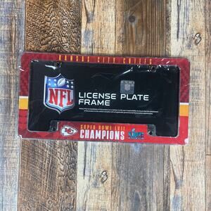 Kansas City Chiefs 2023 Super Bowl Champions All Over Chrome License Plate Frame